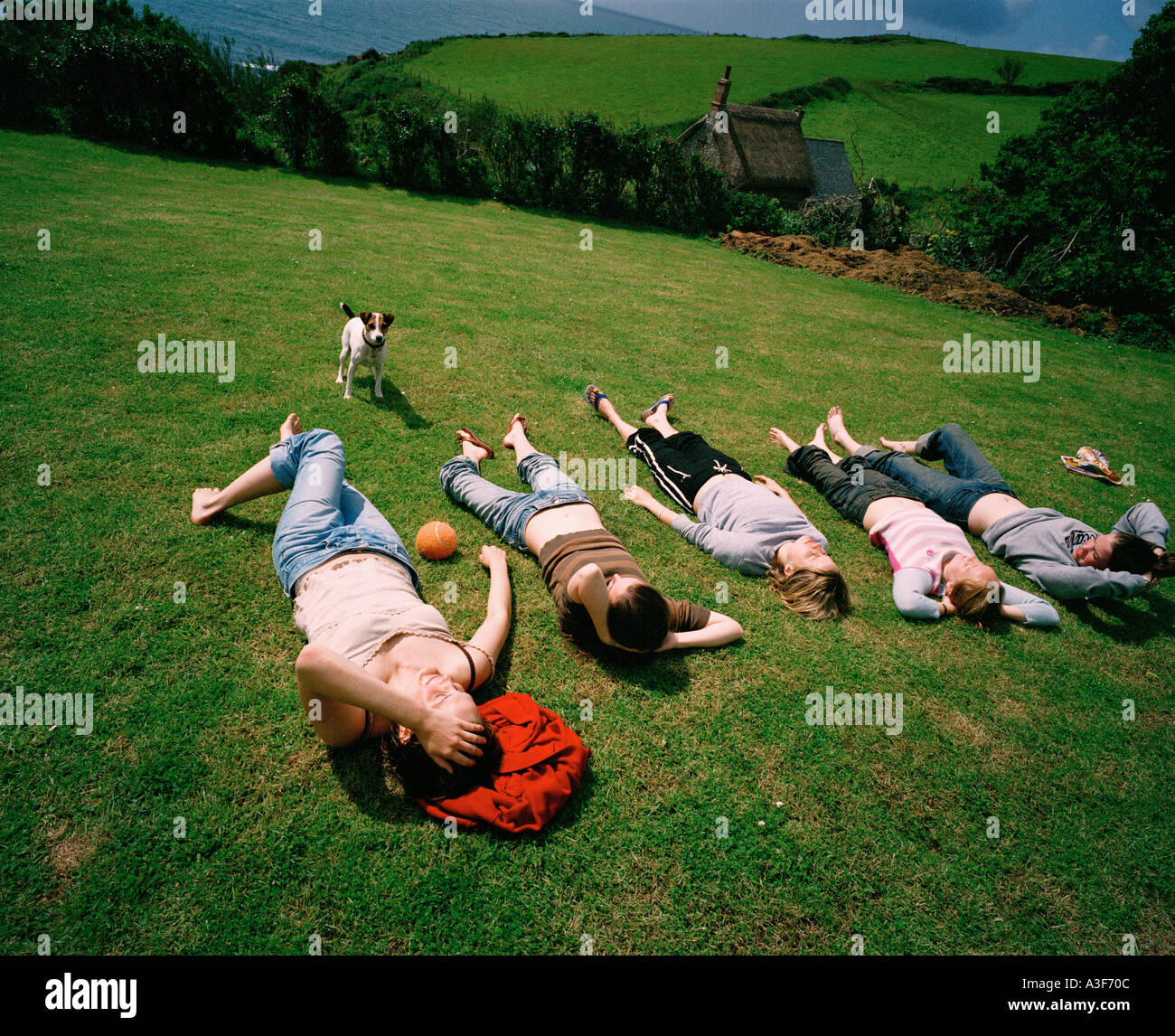 Girls sunbathing grass hires stock photography and images Alamy
