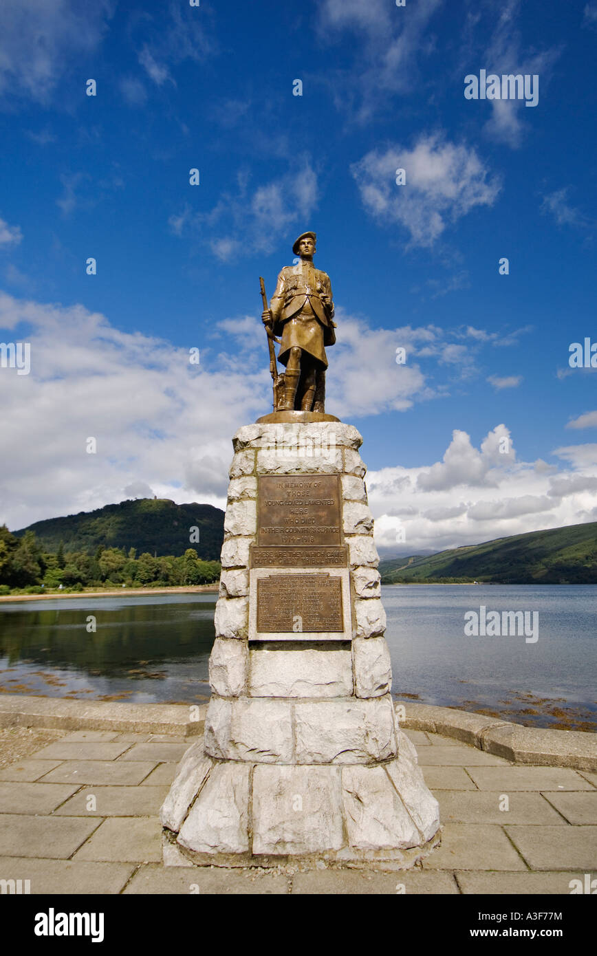 Inveraray War Memorial on Loch Fyne Argyll Scotland Stock Photo