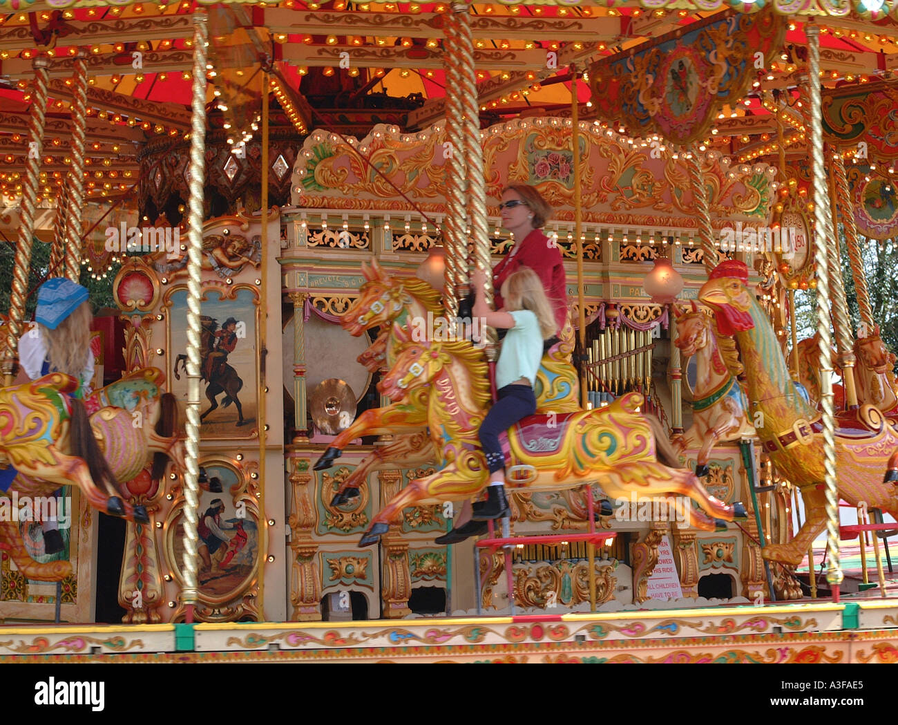 Carousel at Goodwood Revival Meeting Stock Photo