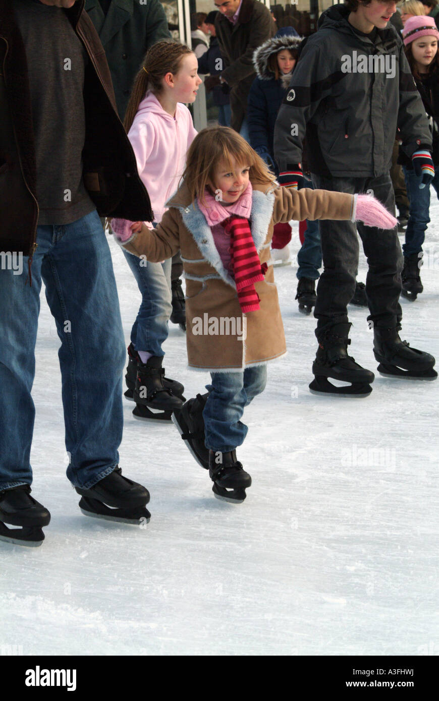 Skaters at the annual ice rink at Somerset House London Stock Photo - Alamy