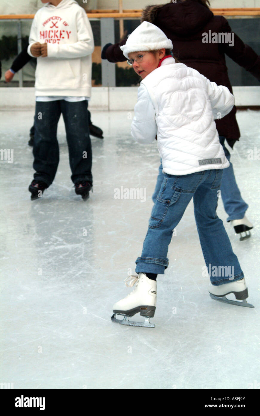 Skaters at the annual ice rink at Somerset House London Stock Photo - Alamy