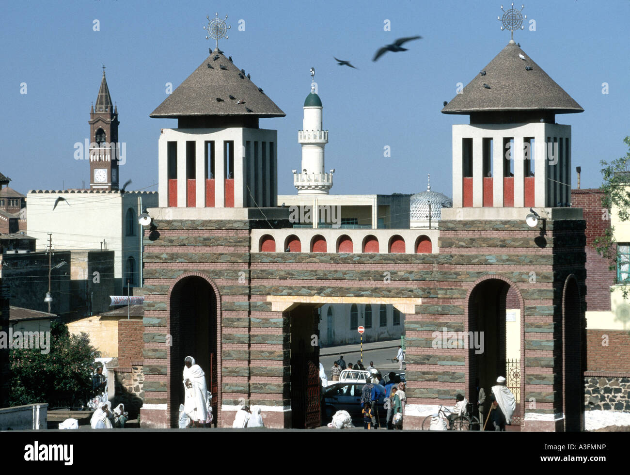 Eritrea View of the religious monuments of capital Asmara  