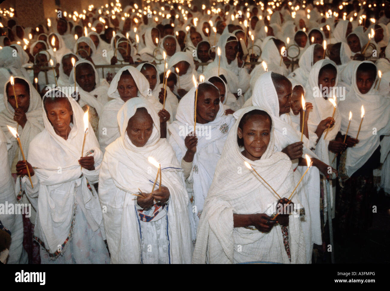 Eritrea, Asmara Easter Mass in the orthodox church of Asmara Stock Photo
