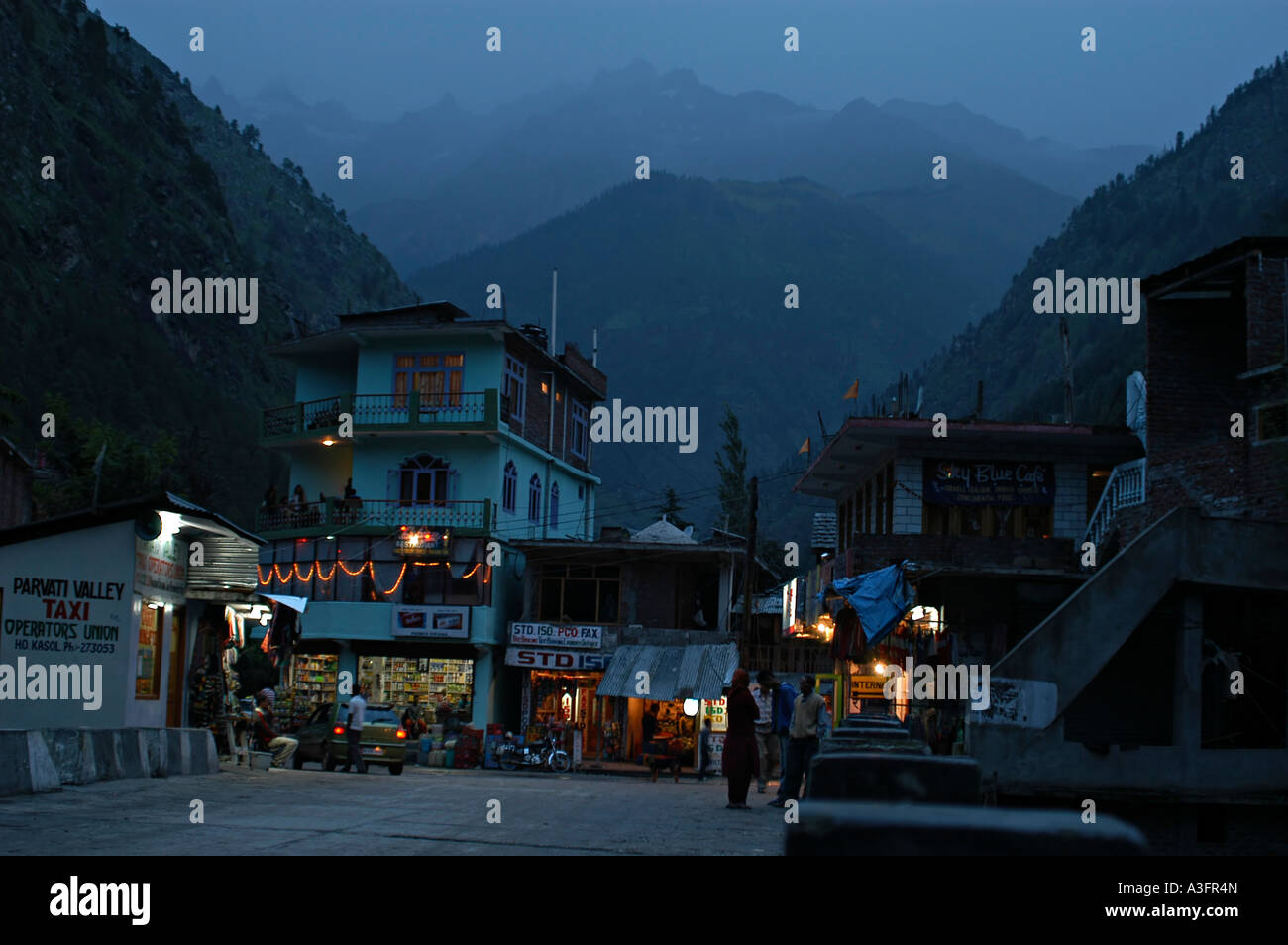 India Kasol Kullu District Himachal Pradesh Northern India Night shot ...