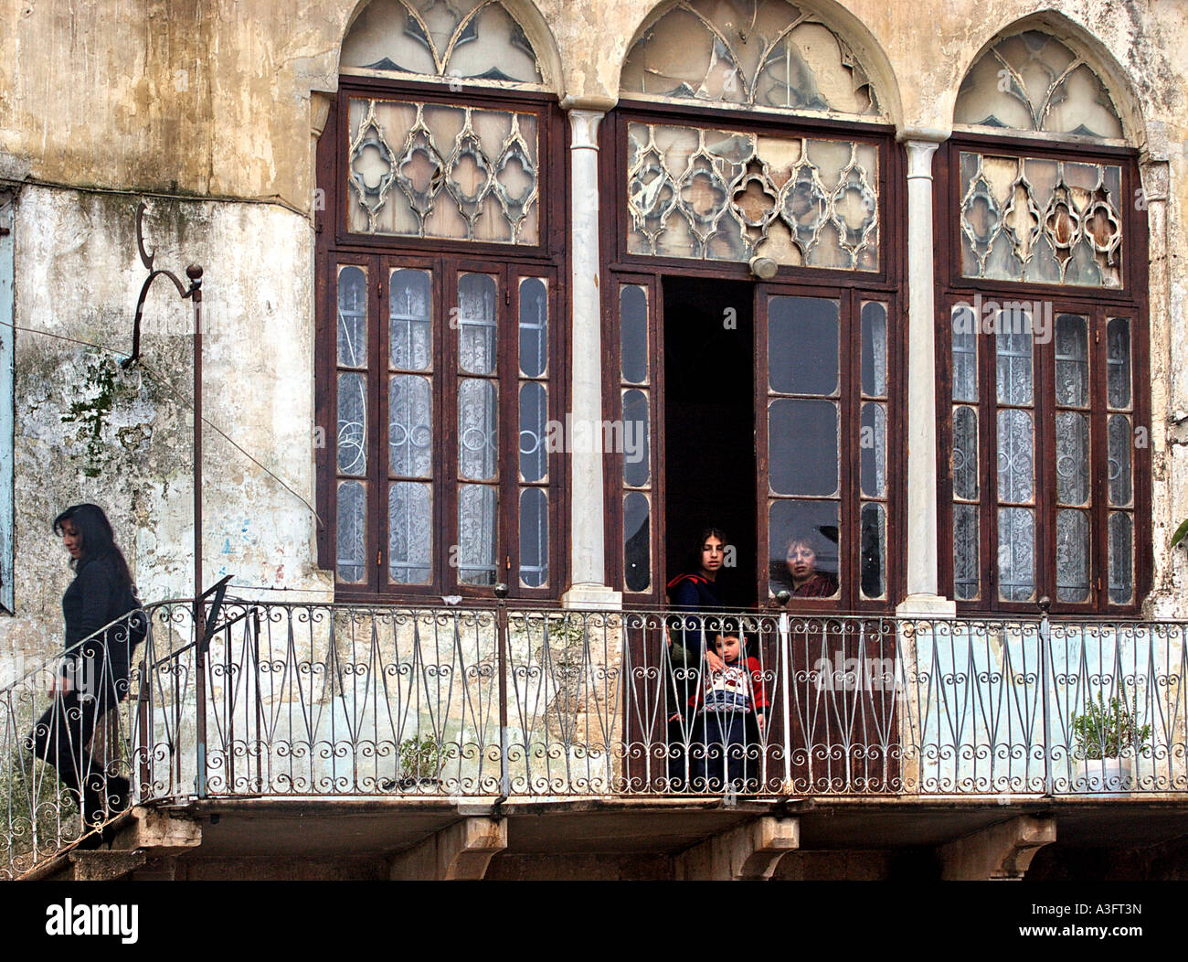 Israel the Lower Galilee Nazareth Architectural details in a narrow