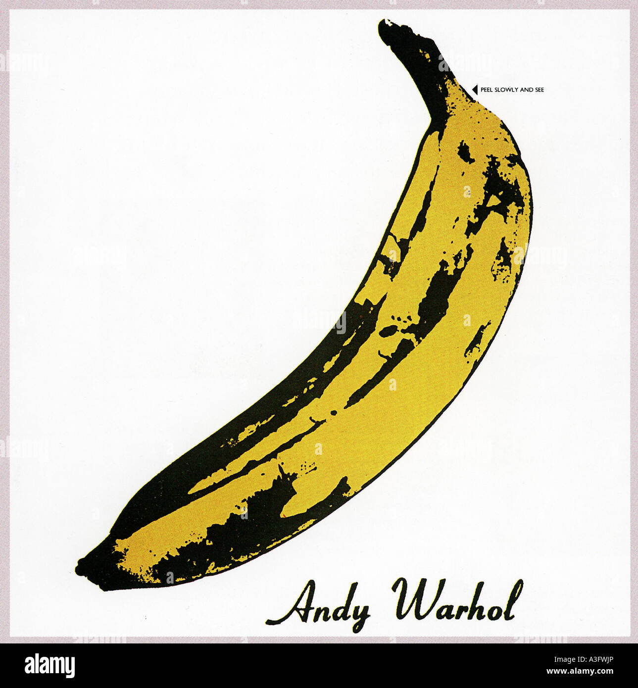 VELVET UNDERGROUND Andy Warhol design for the 1967 album The Velvet Underground and Nico Stock Photo