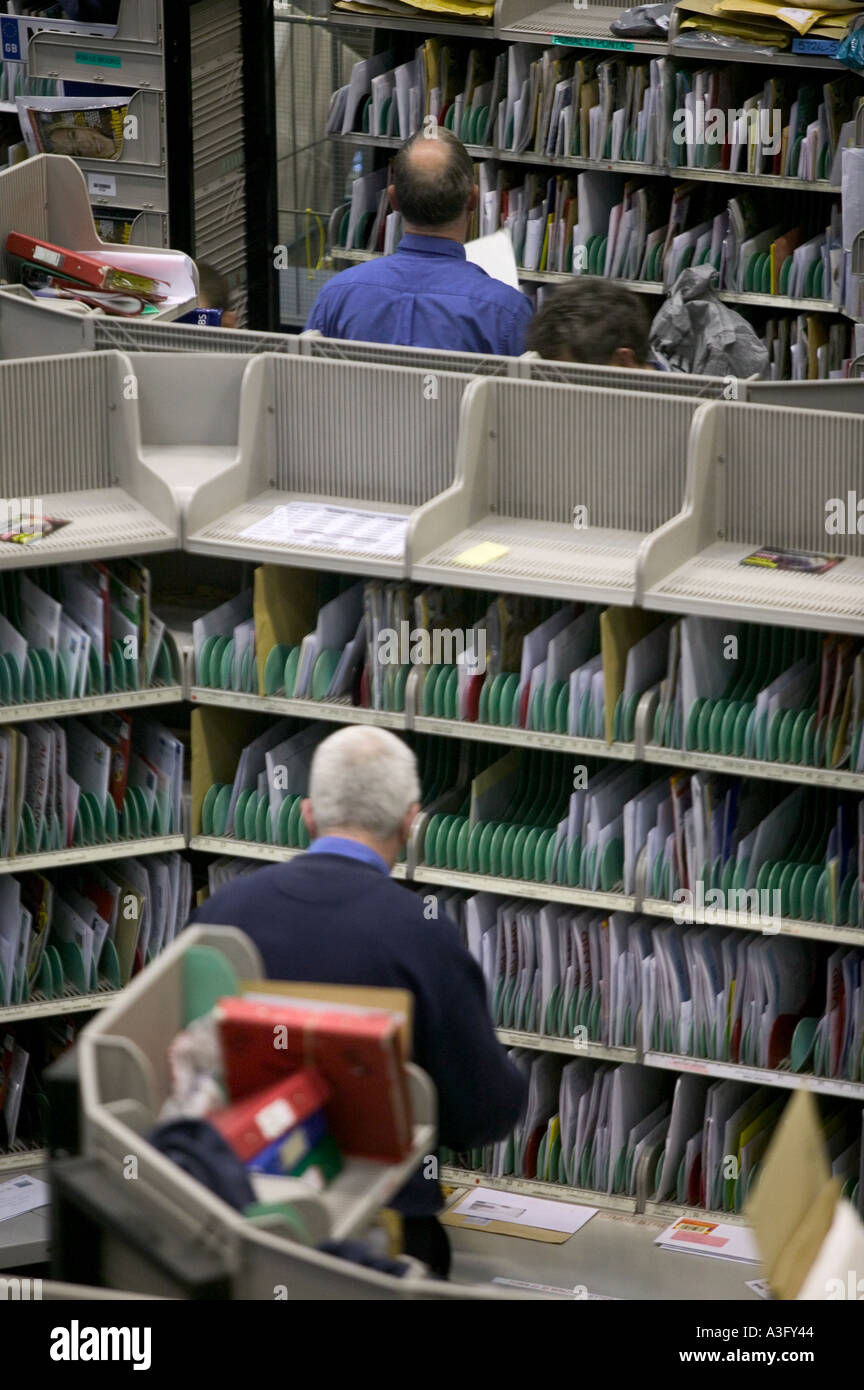 post office sorting centre Stock Photo Alamy