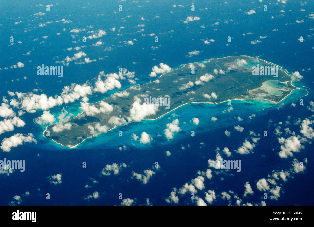 Aerial of a Bahama Islands Stock Photo