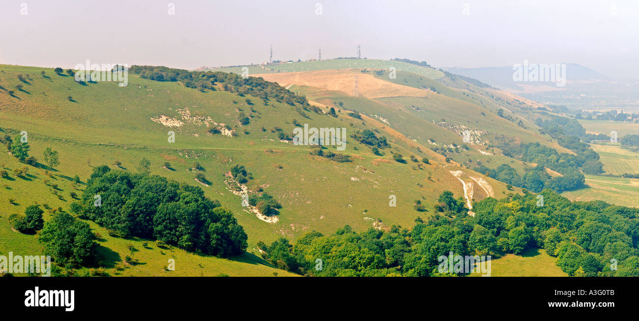 South Downs and weald view, southern England, United Kingdom Stock Photo