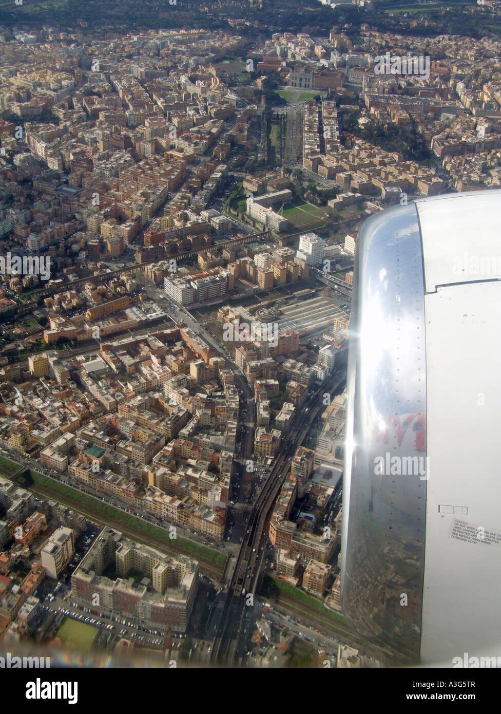 Plane View Rome aerial view of rome Stock Photo - Alamy
