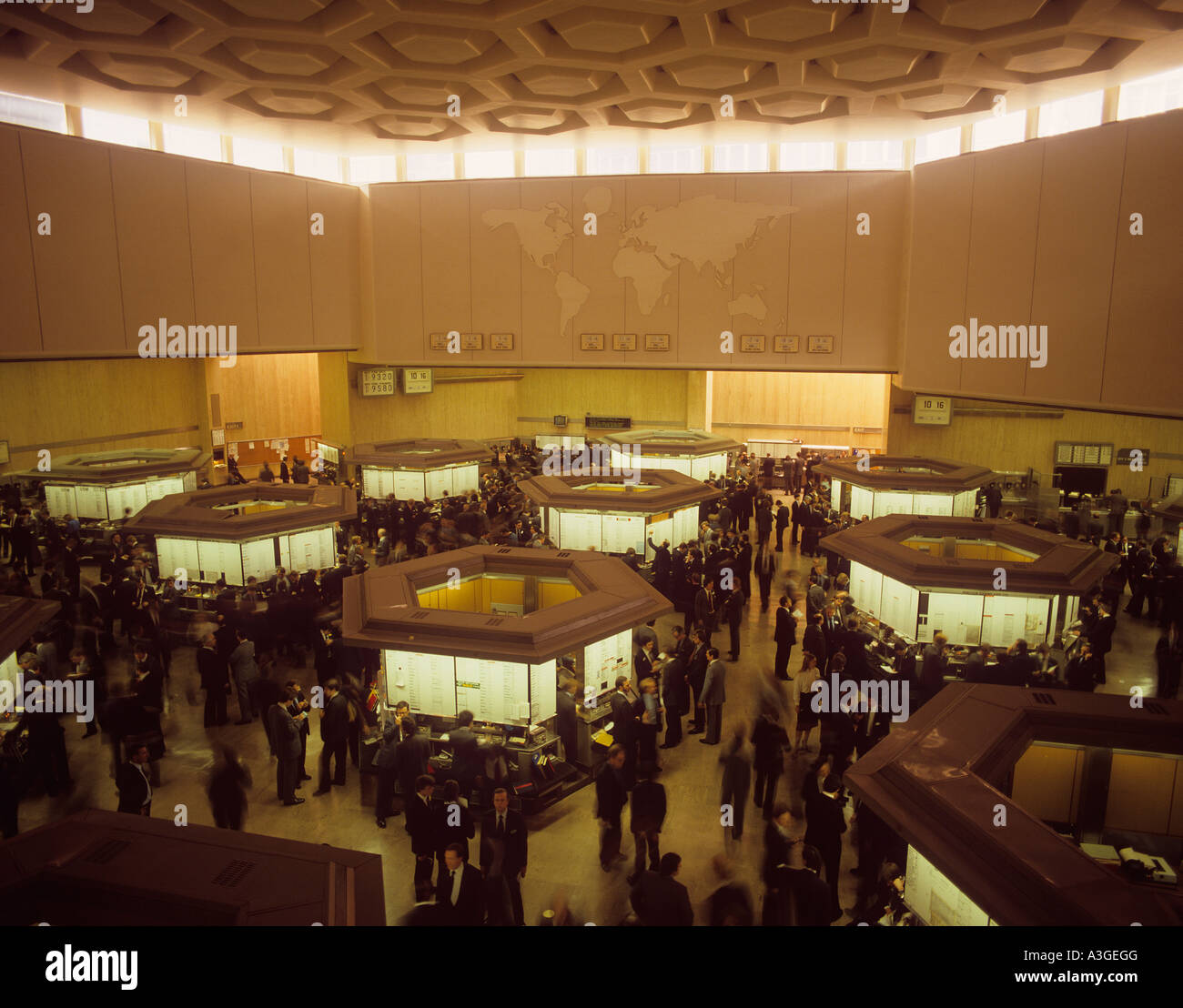 Trading Floor Of The London Stock Exchange In The Early 1980s