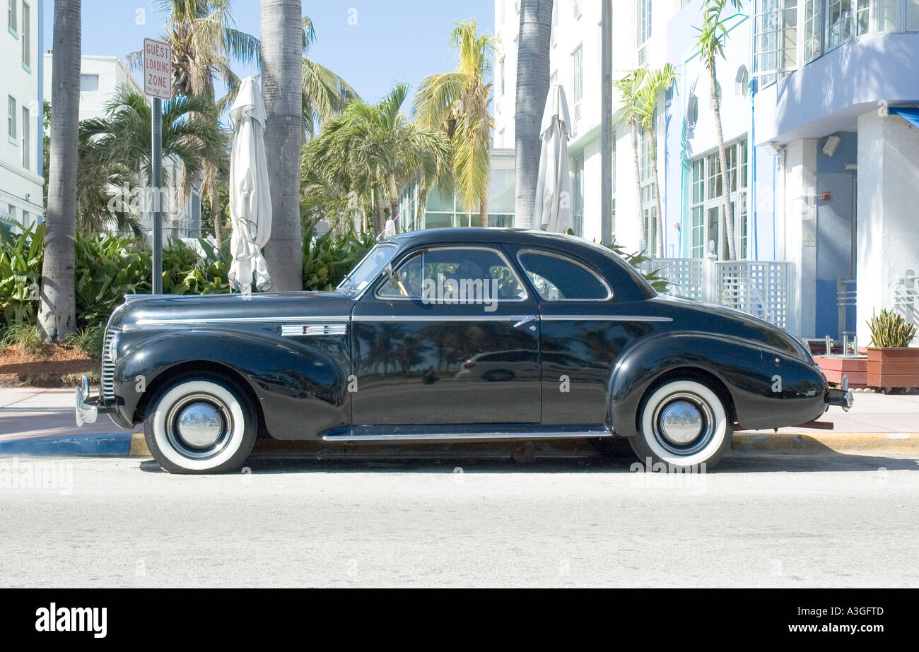 A vintage car in Miami Beach Florida USA Stock Photo - Alamy