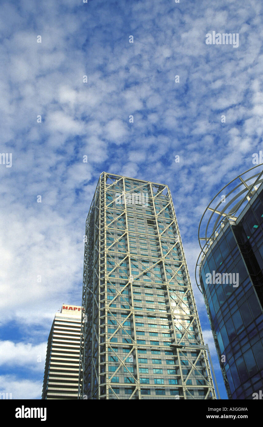 The 44 Floor Twin Towers At Port Olympic In Barcelona Are Spain S