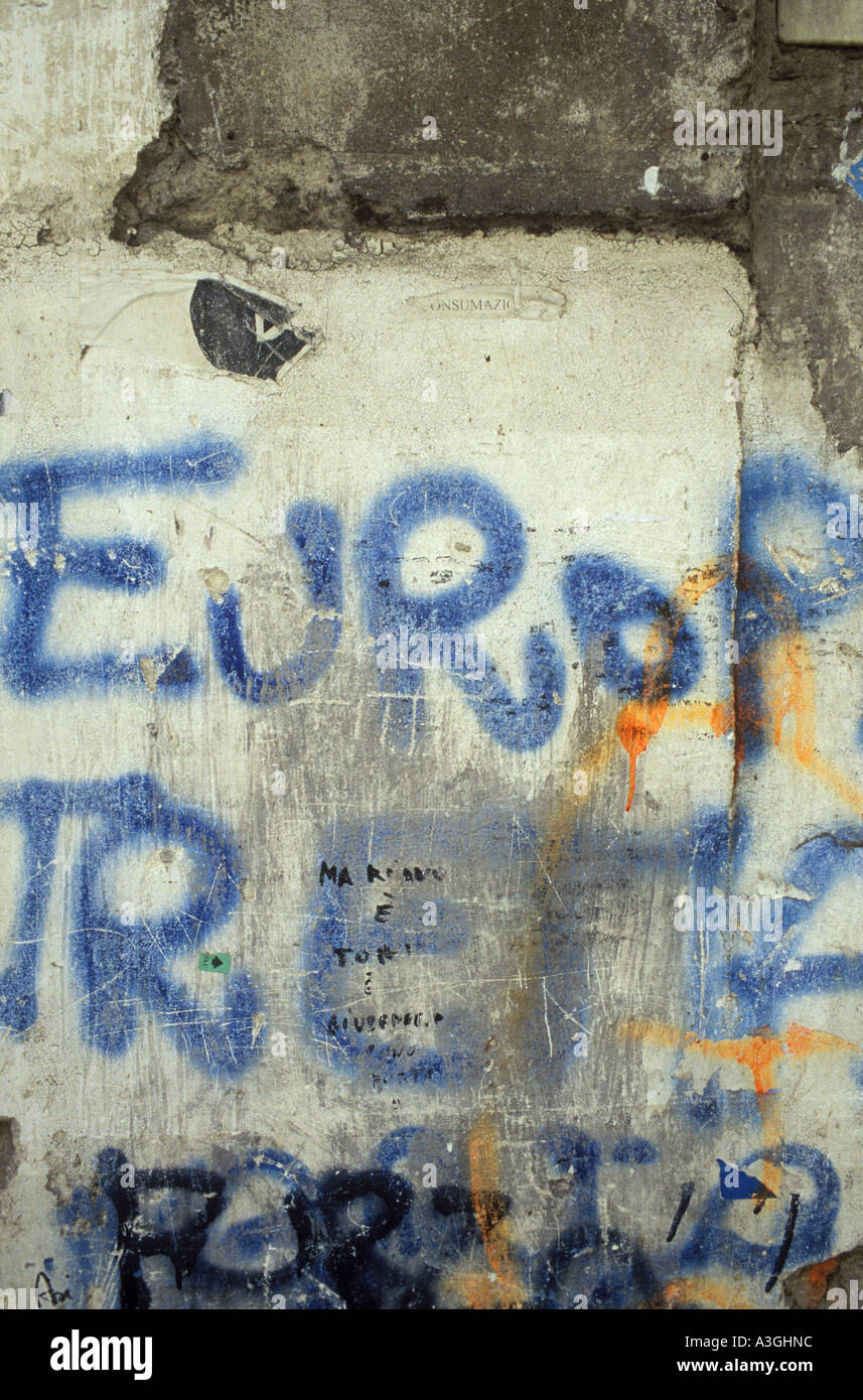 grafitti in Naples, Italy Stock Photo