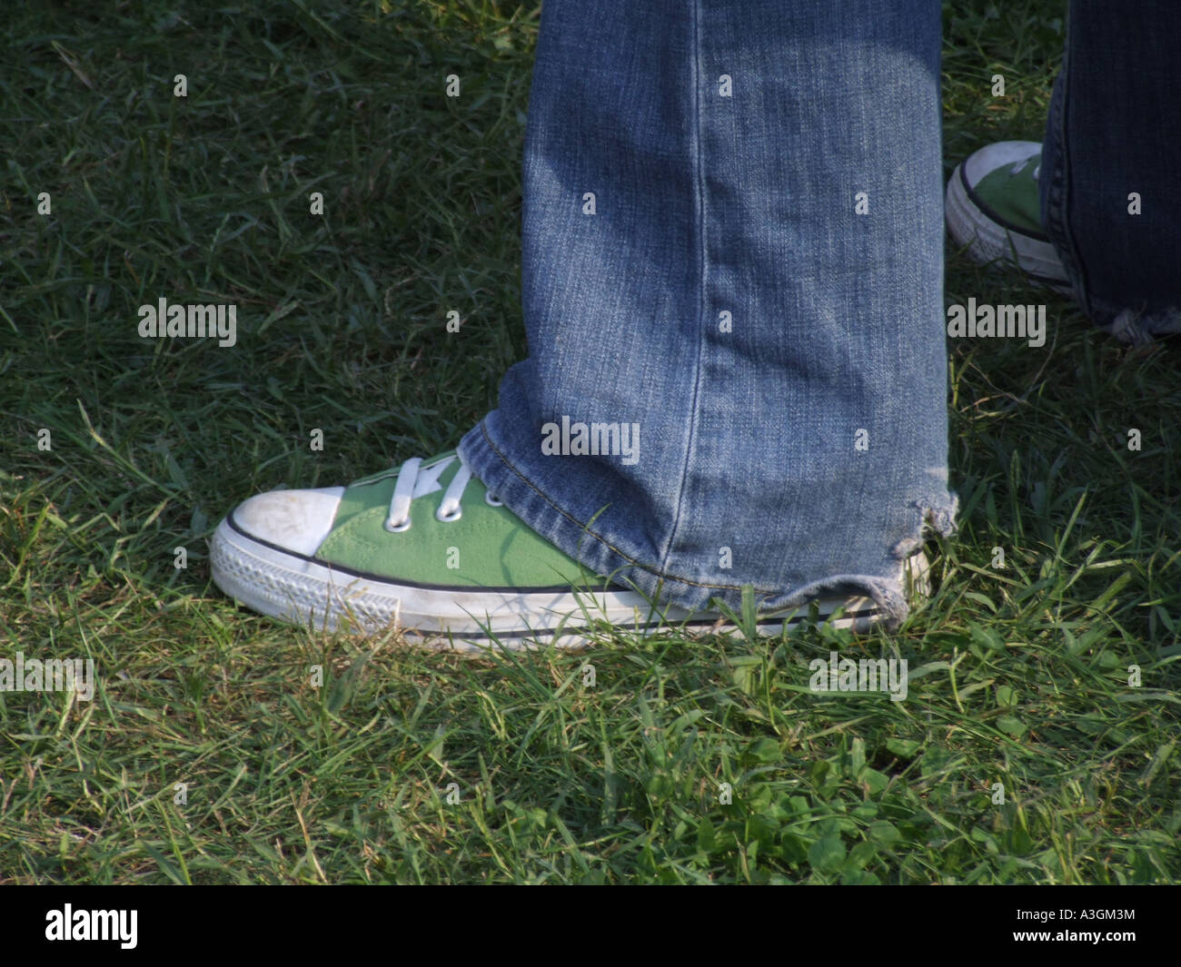 person wearing trainers Stock Photo - Alamy