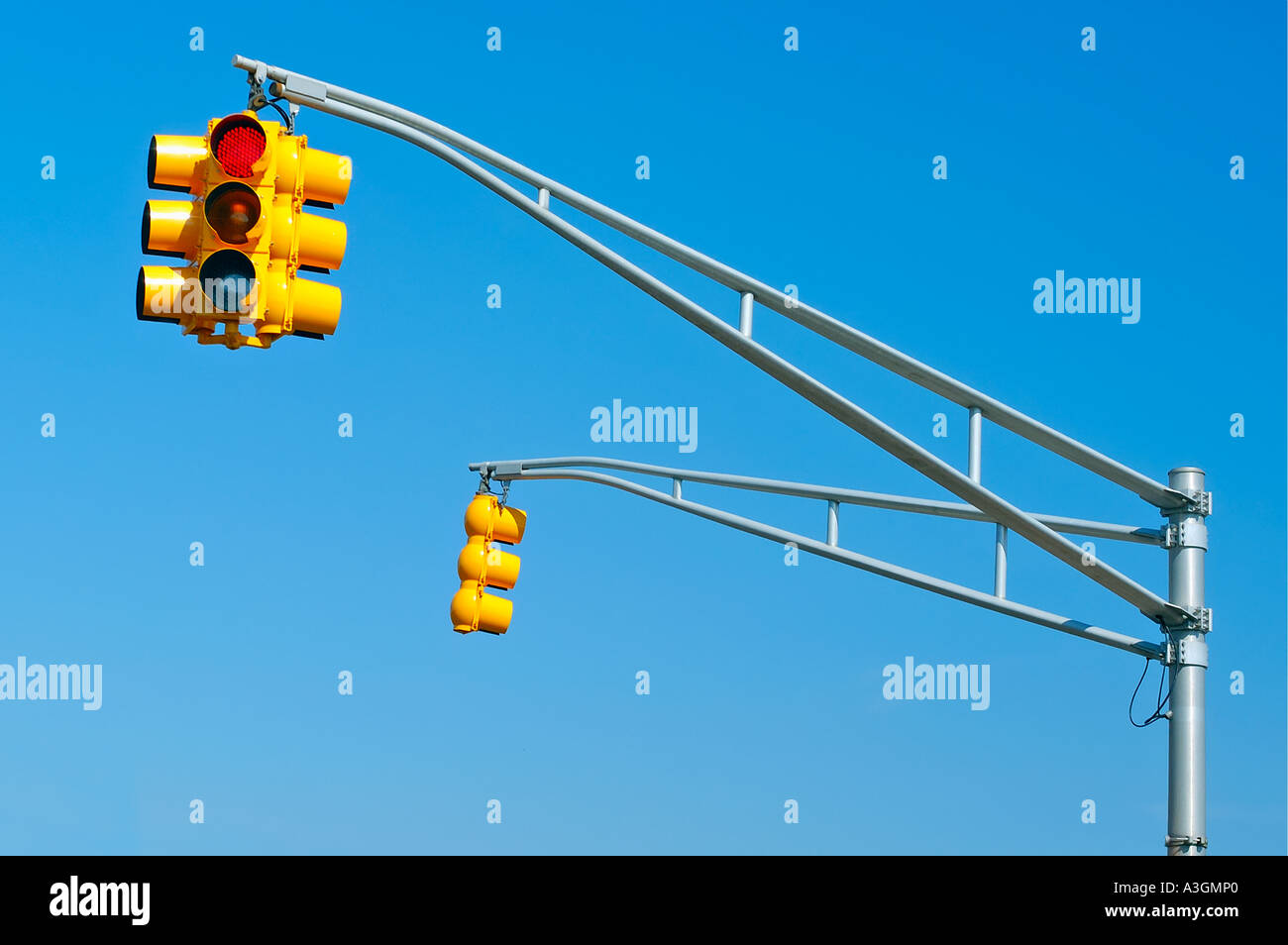 Two traffic lights Stock Photo