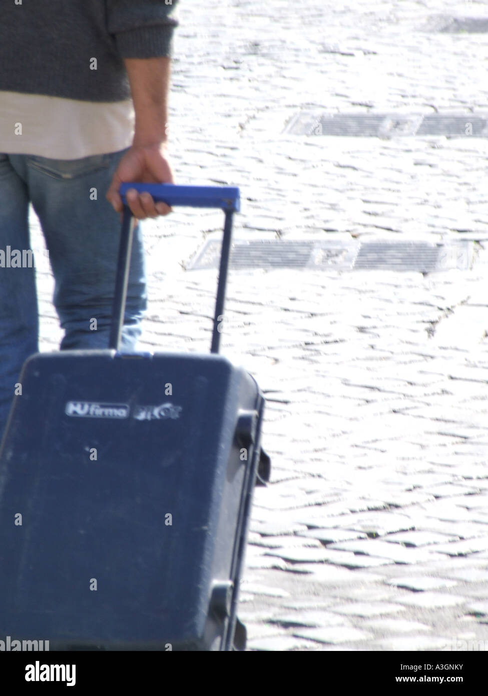 traveller with luggage Stock Photo Alamy