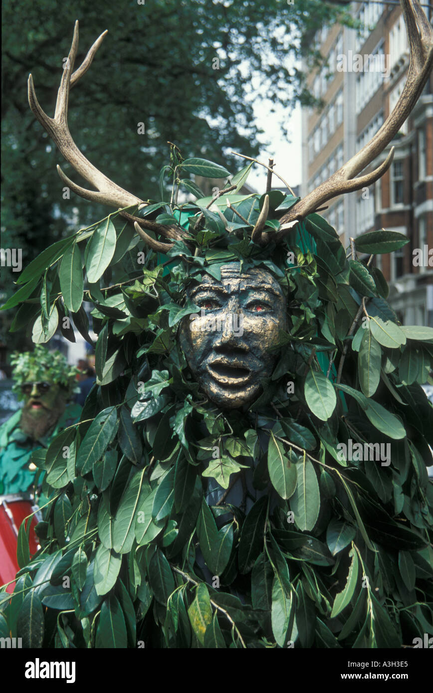 PAGAN character in the Pagan Pride parade London Stock Photo