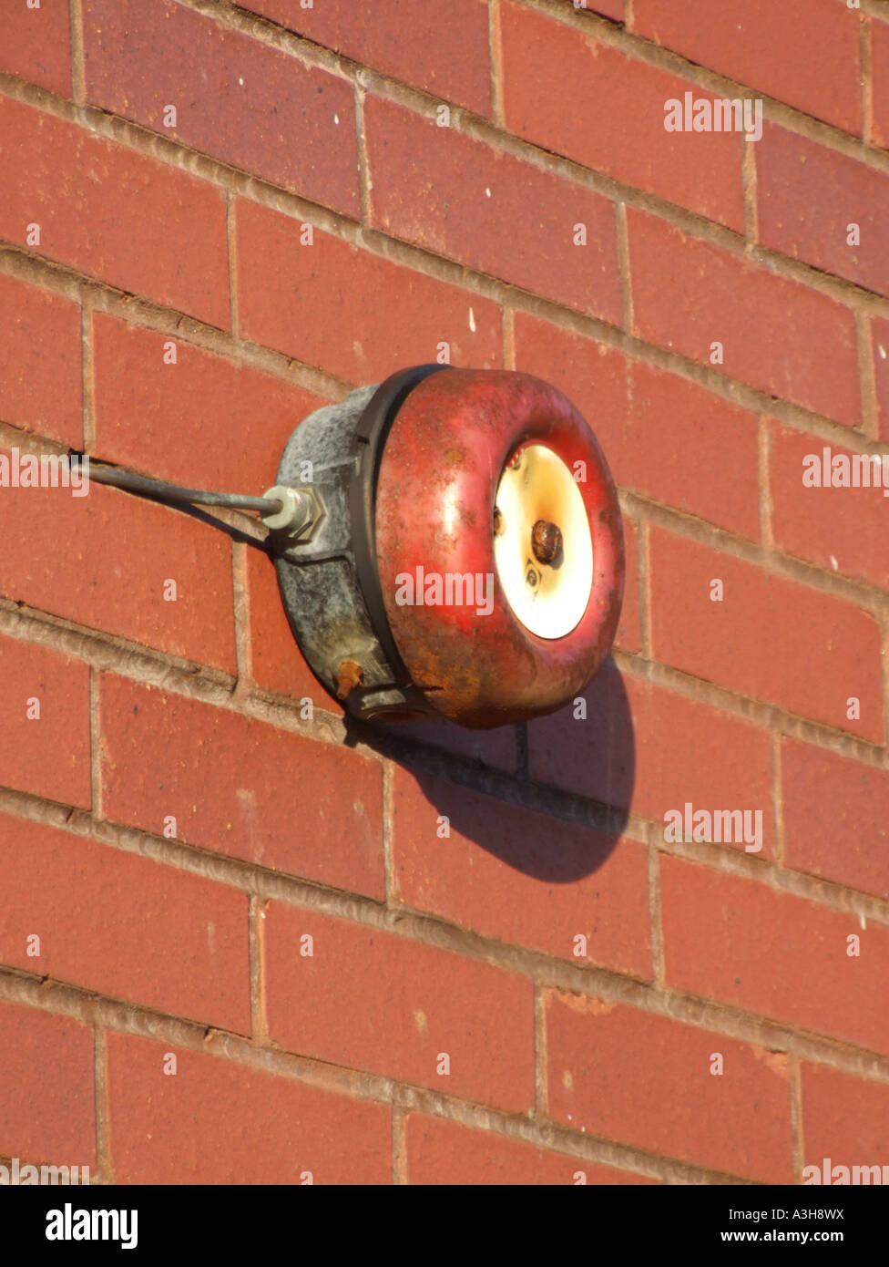 old alarm bell on outside property wall Stock Photo Alamy