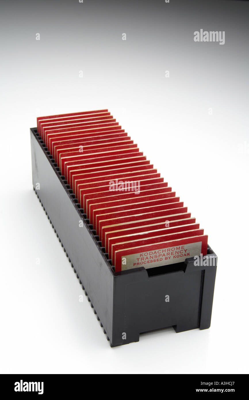 cardboard slides in straight slide projection tray Stock Photo Alamy