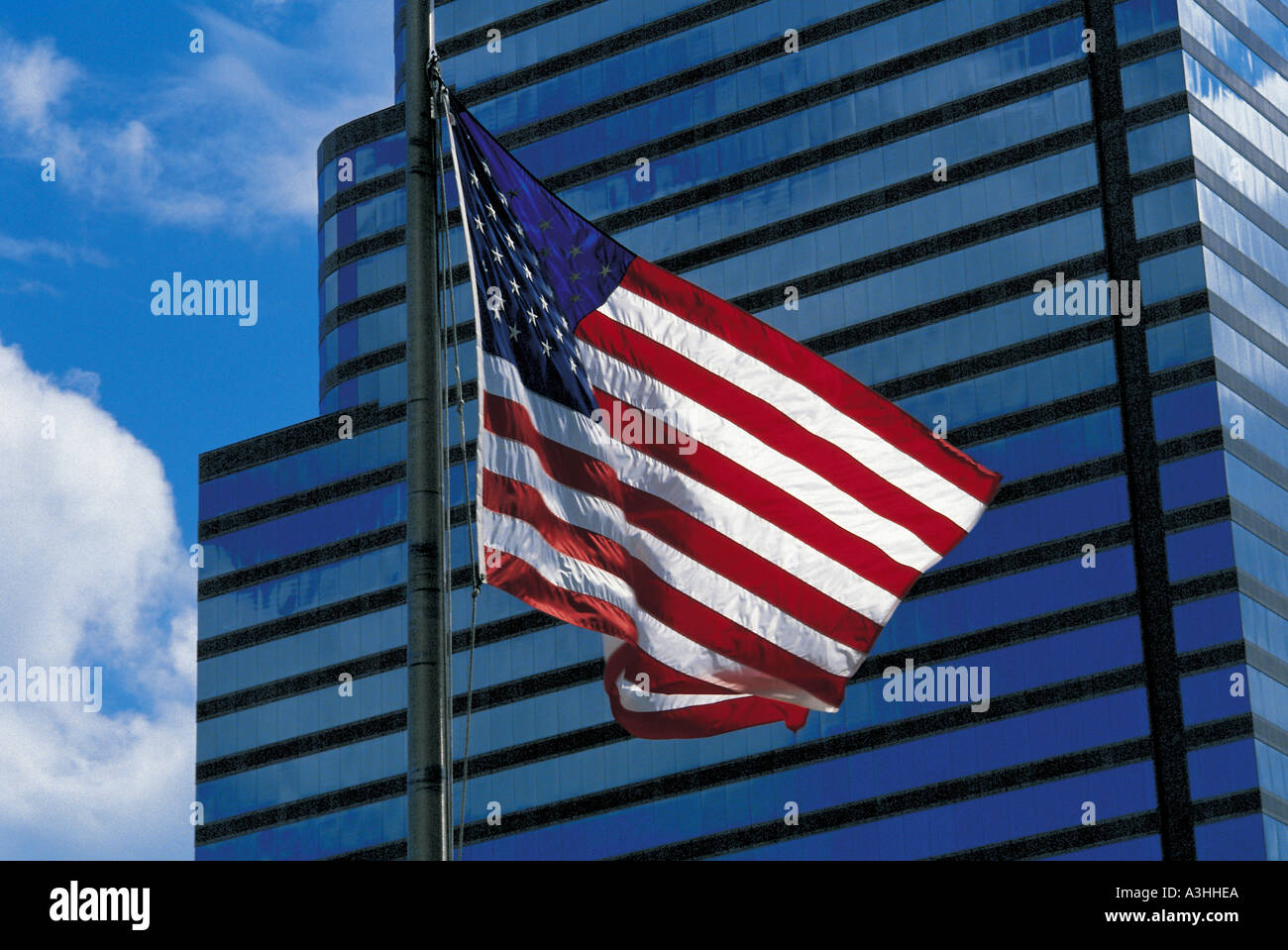 us flag city of los angeles state of california usa Stock Photo