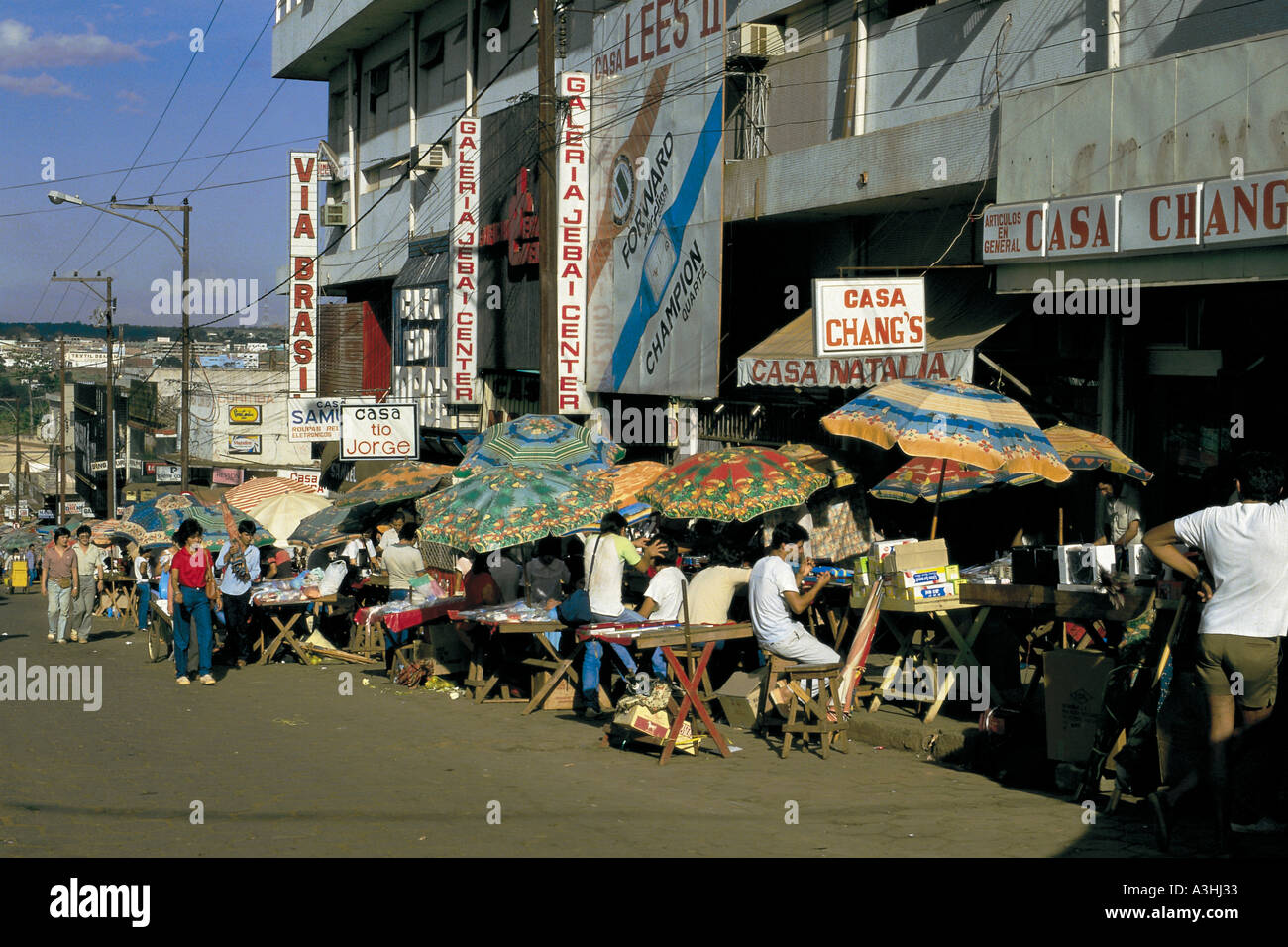 market stalls town of puerto presidente stroessner paraguay Stock Photo -  Alamy