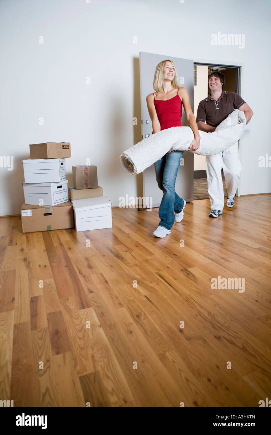 Couple Moving into New Home Stock Photo