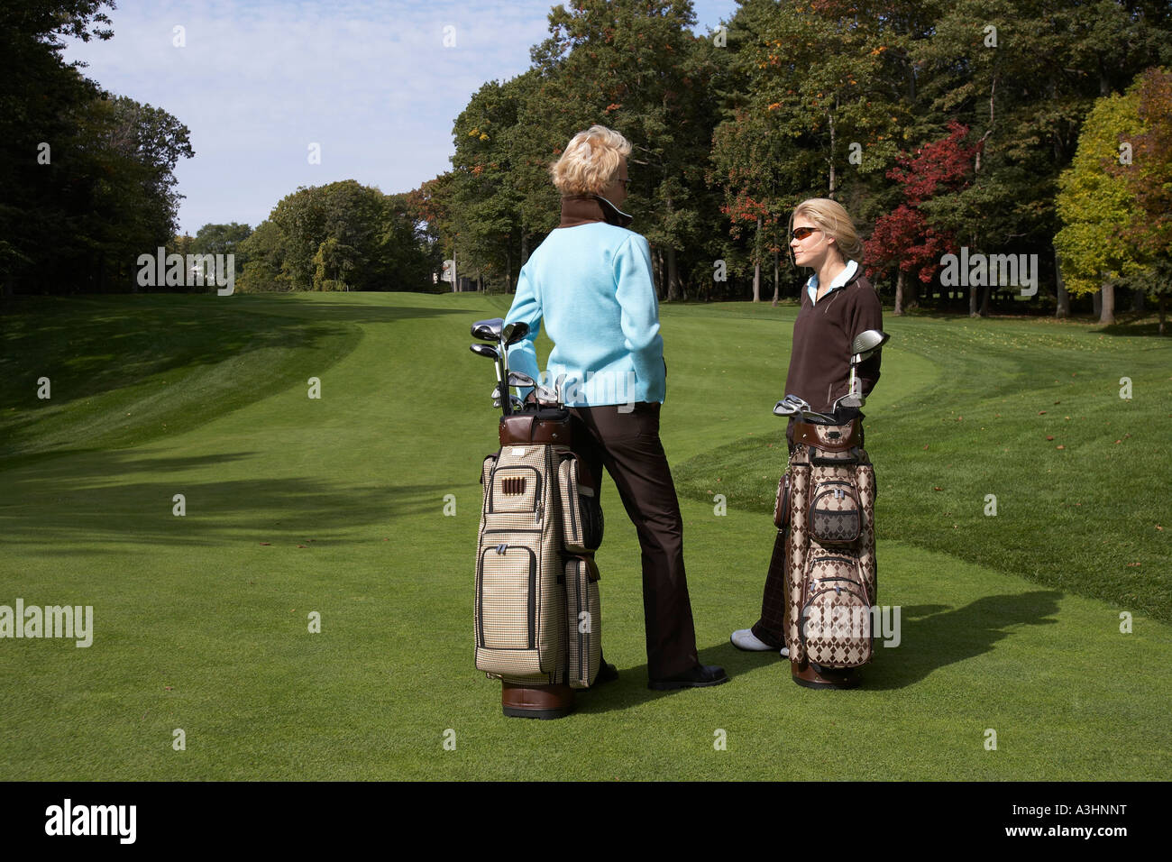 Women Golfing Stock Photo