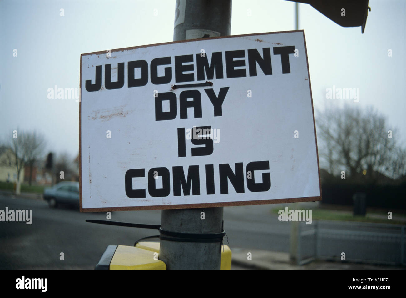 Judgement day is coming sign Stock Photo