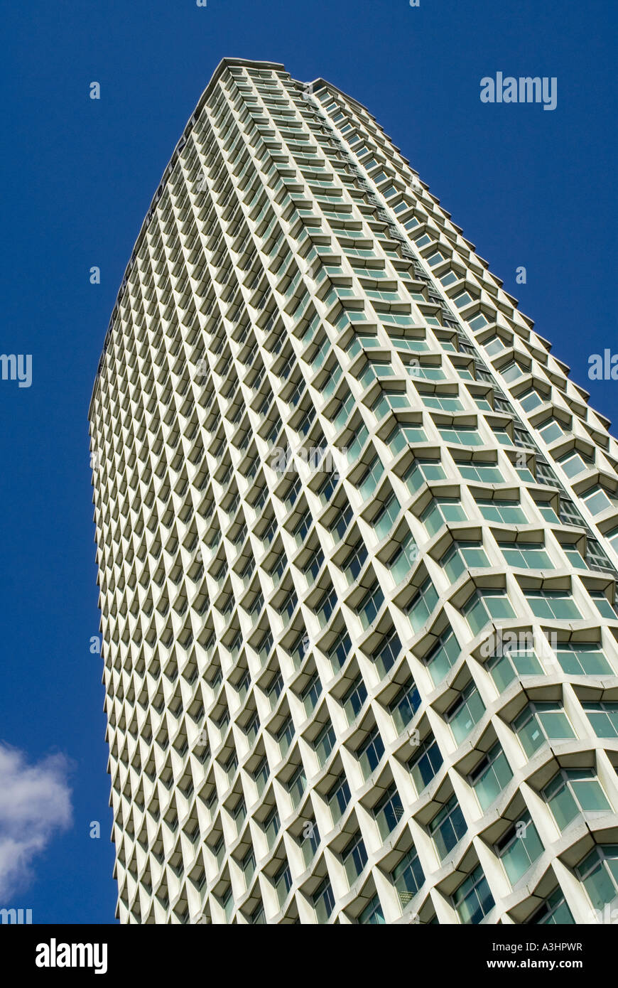 Repetitive architecture patterns blue sky view Centre Point landmark ...