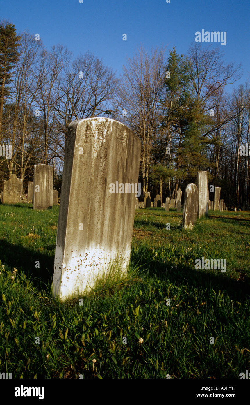 Headstone in an Old Historical Graveyard in New England vertical Stock ...