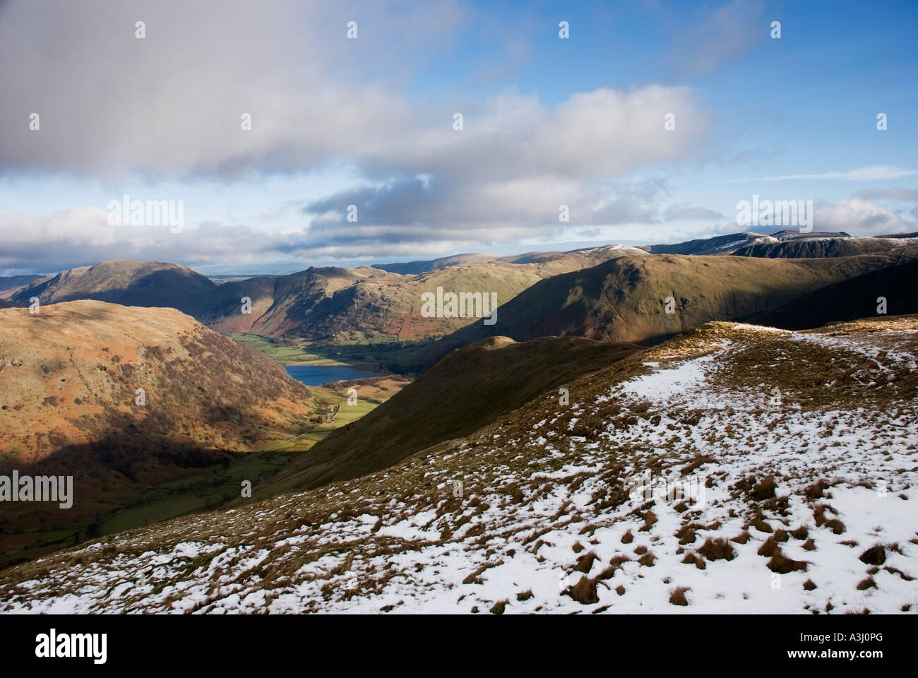 Brotherswater from Red Screes in the Lake District Stock Photo - Alamy