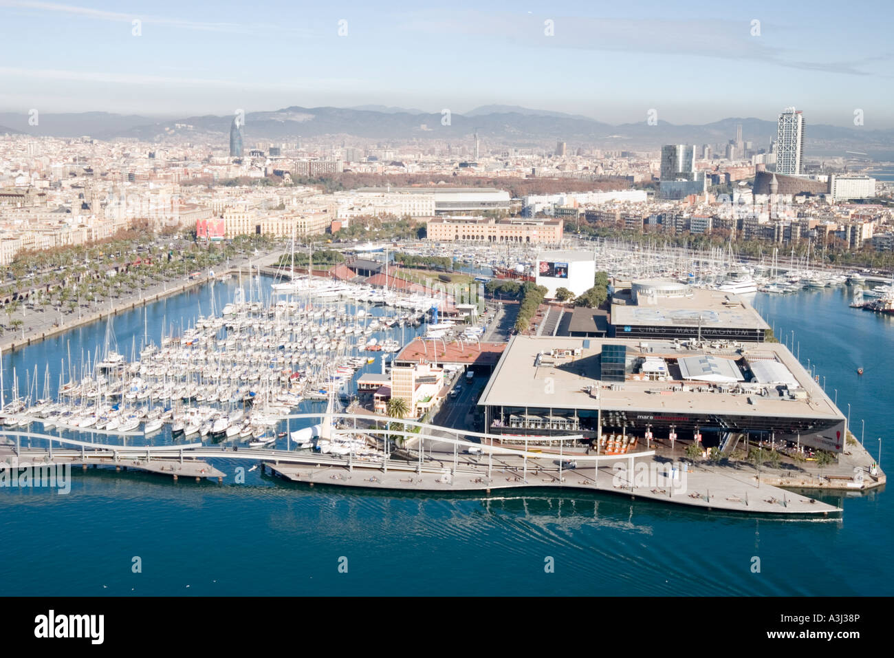 Aerial view barcelona docks hi-res stock photography and images - Alamy