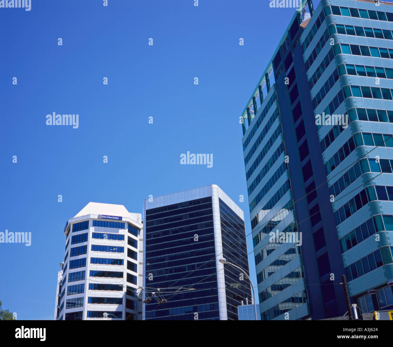 The building of the Bank of New Zealand Downtown Wellington New Zealand Stock Photo