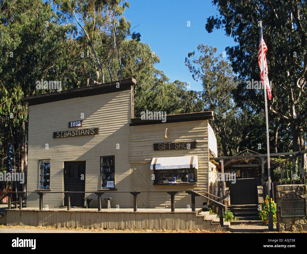 California San Simeon Sebastians Store Stock Photo