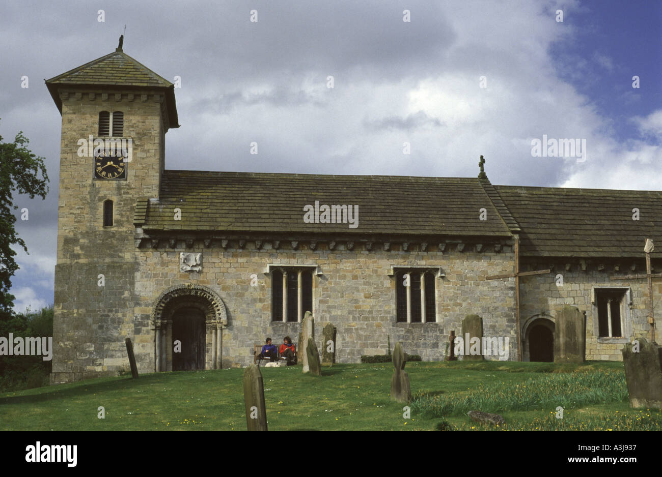 The church of St John the Baptist Healaugh, North Yorkshire, England, UK. Stock Photo