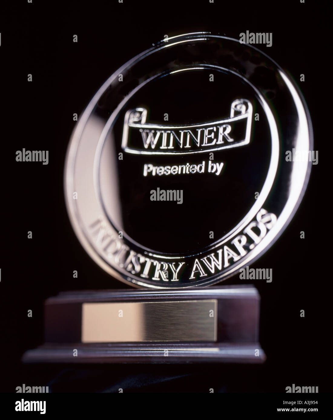 Winner industry awards plaque blank Stock Photo Alamy