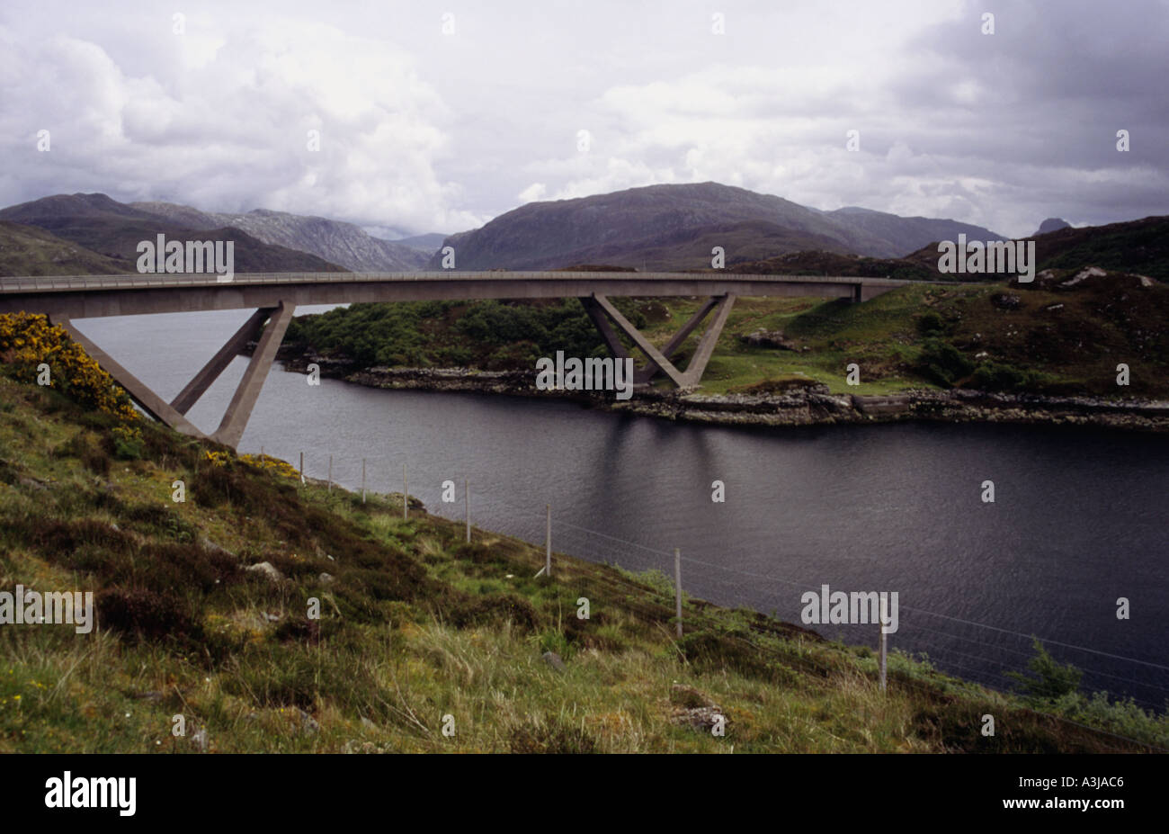 The Kylesku  Bridge Highland Scotland UK Stock Photo