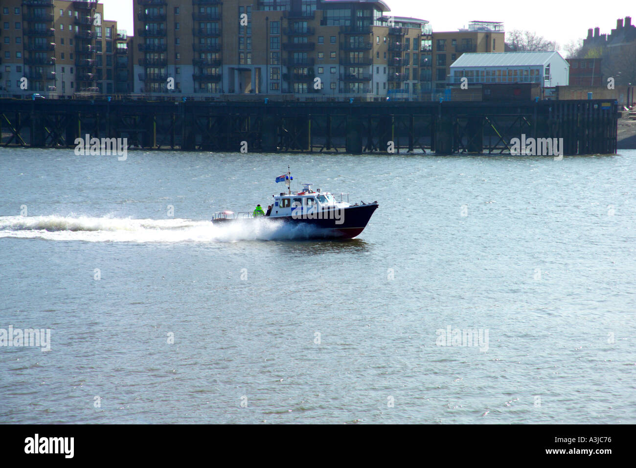 Thames river police Stock Photo
