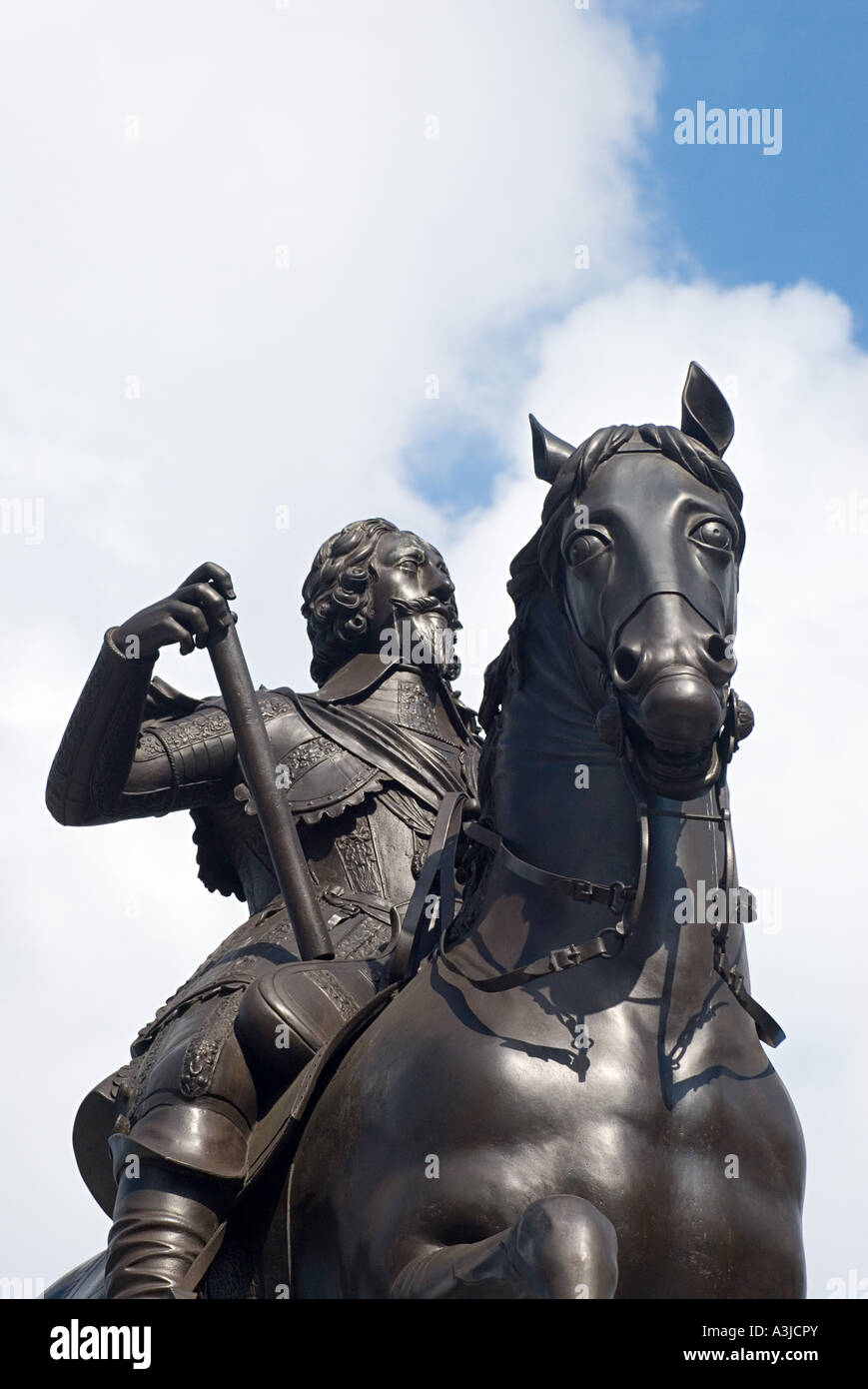 Statue of charles I on horseback Stock Photo