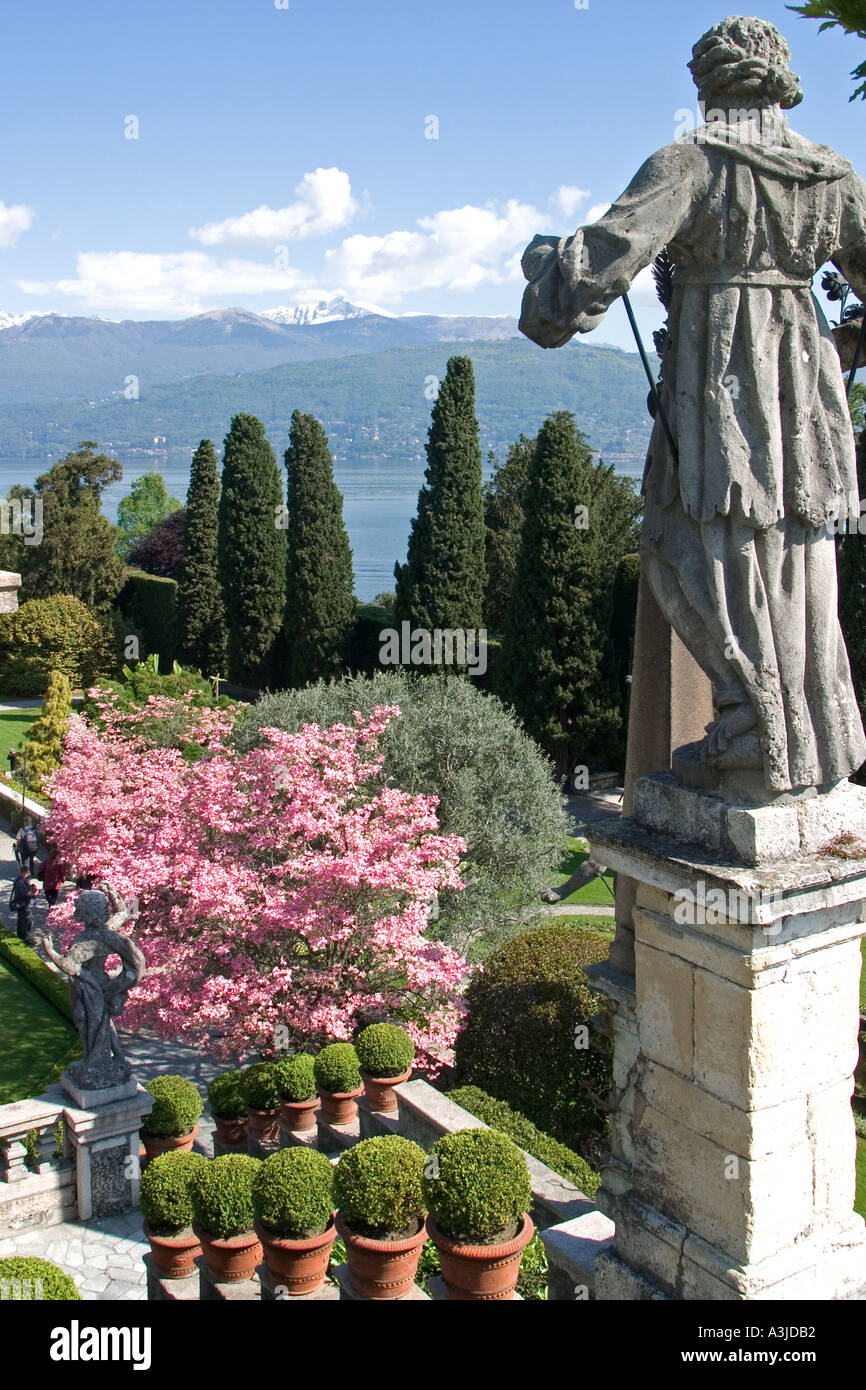 The formal gardens of Isola Bella Lake Maggiore Italy Stock Photo Alamy