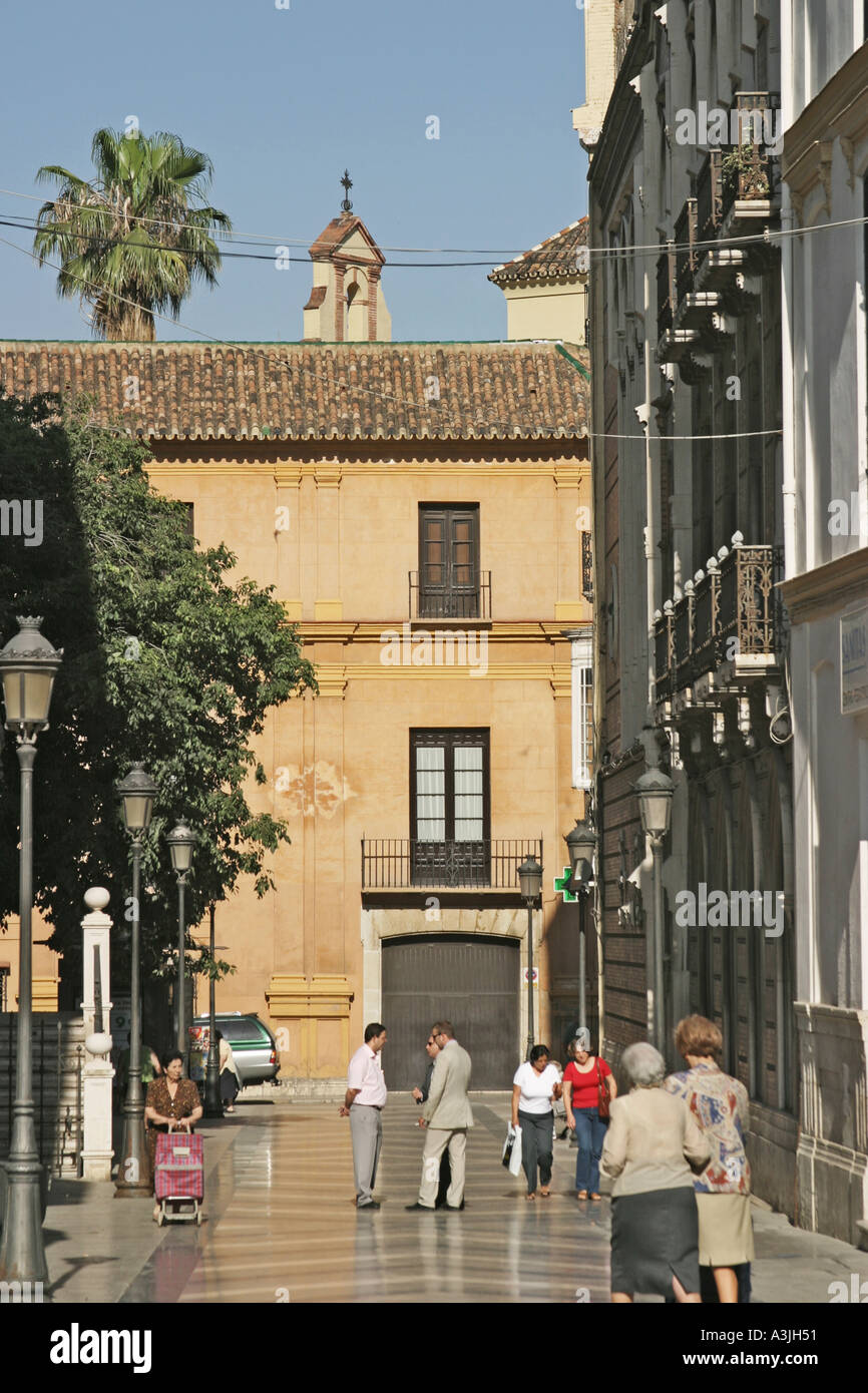 Malaga Costa del Sol Spain Typical street scene Stock Photo