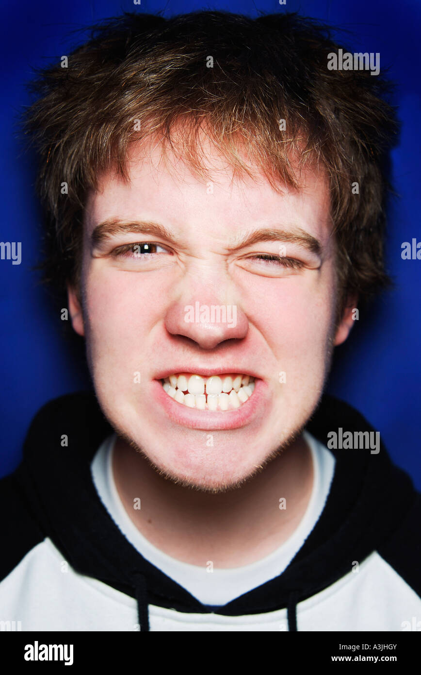 Portrait of Teenage Boy Stock Photo