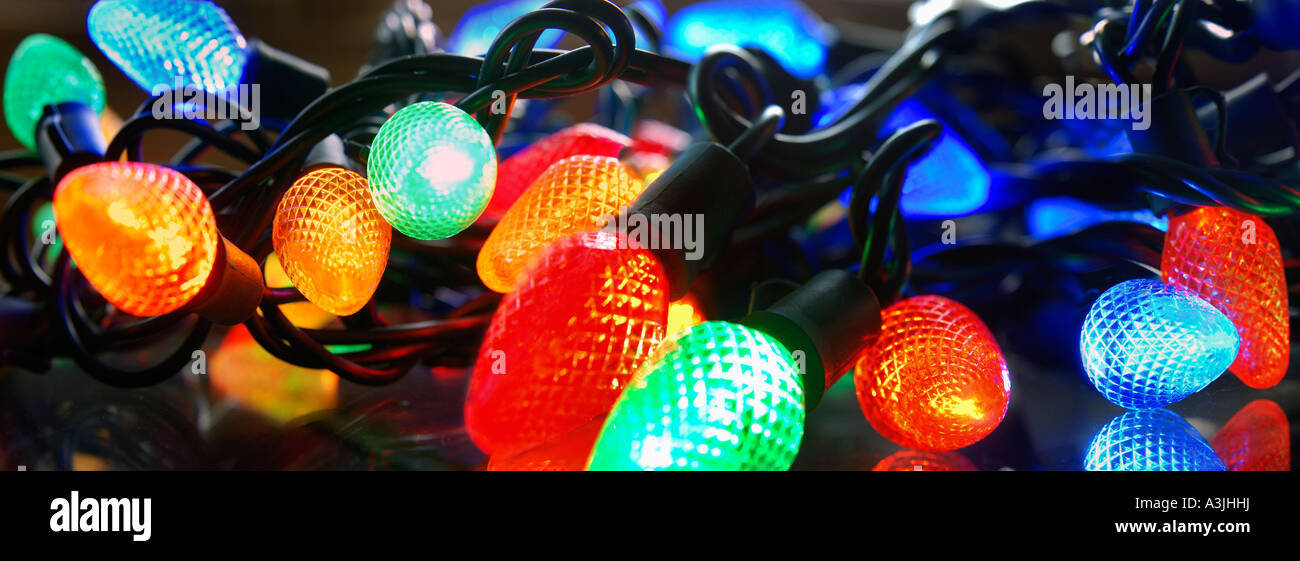LED Christmas Lights Stock Photo