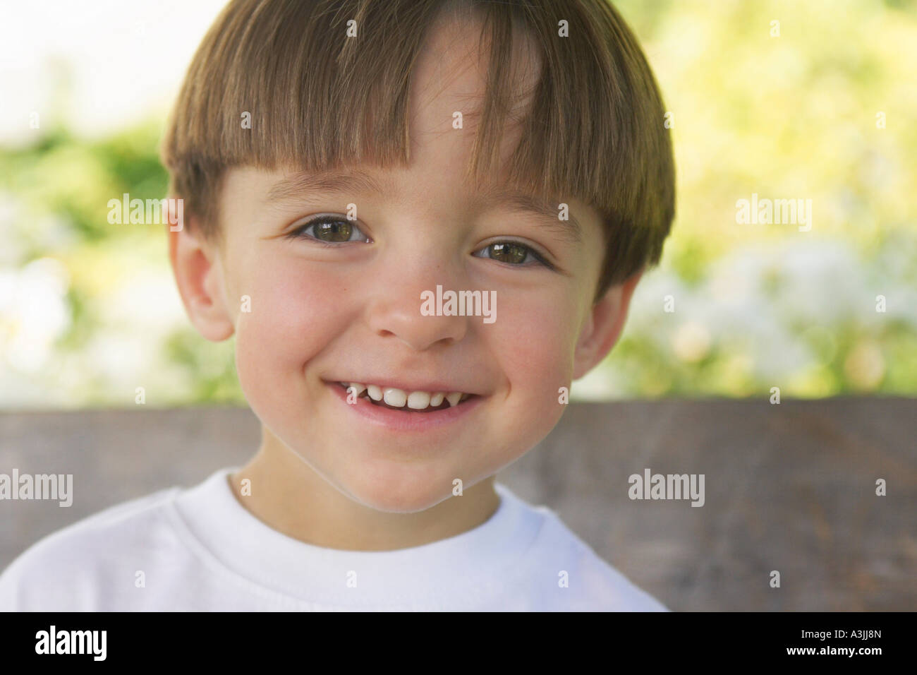 Portrait of Boy Outdoors Stock Photo - Alamy
