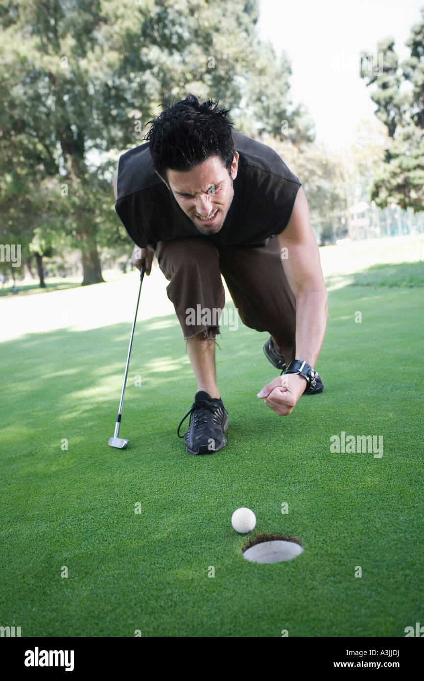 Angry Golfer Stock Photo