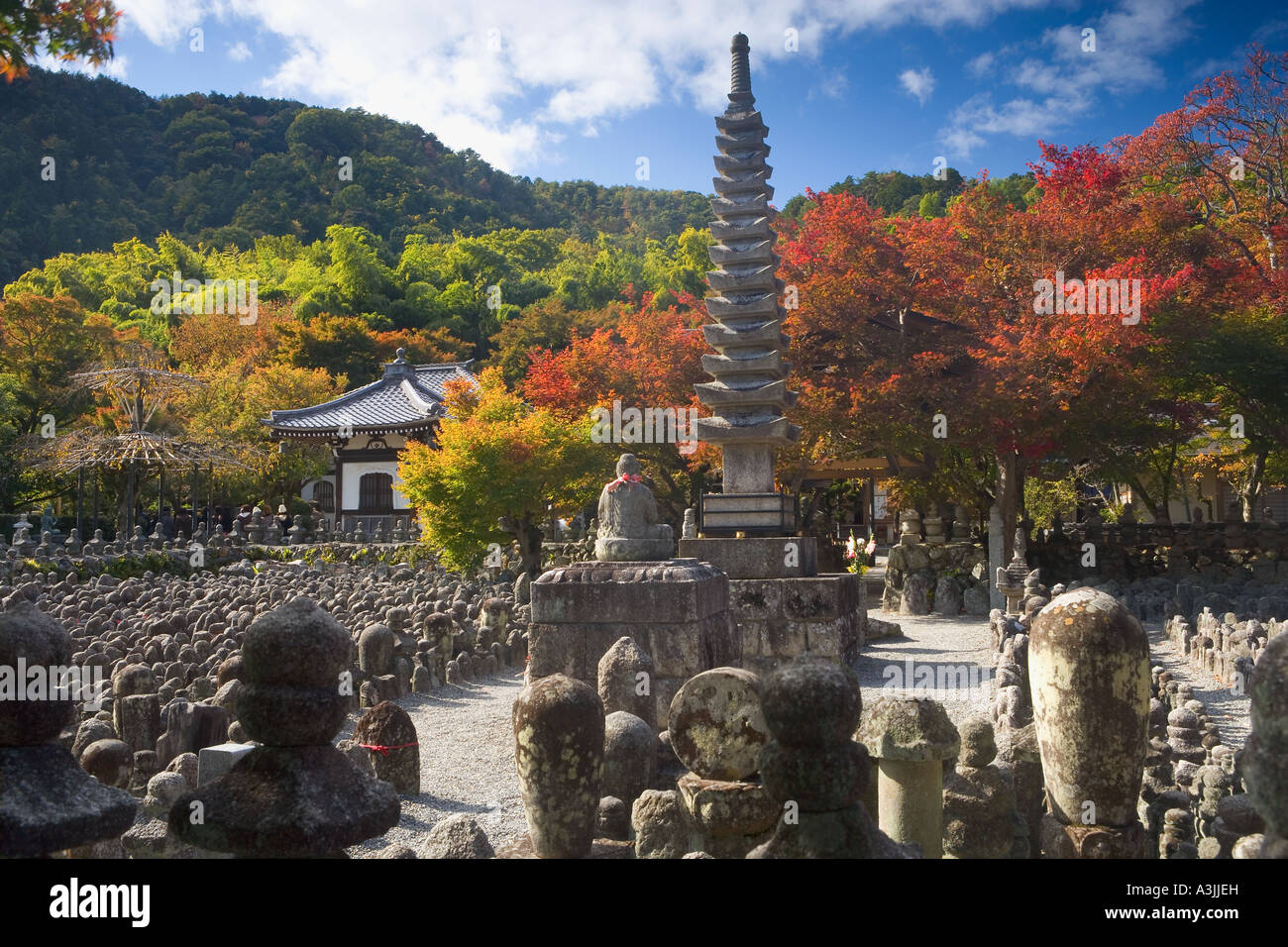 Adashino Nembutsu Ji Temple Kyoto Japan Stock Photo - Alamy