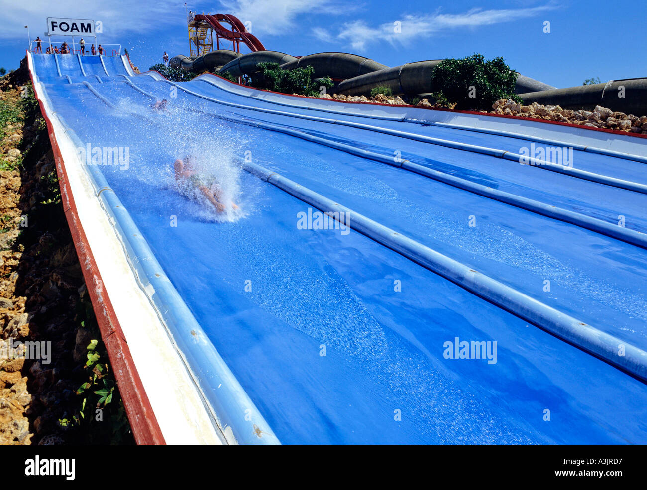 water slide aquapark magaluf mallorca balearic islands spain Stock Photo Alamy