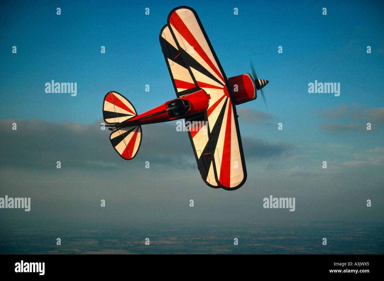 Pitts S 2A Special performing aerobatics Stock Photo