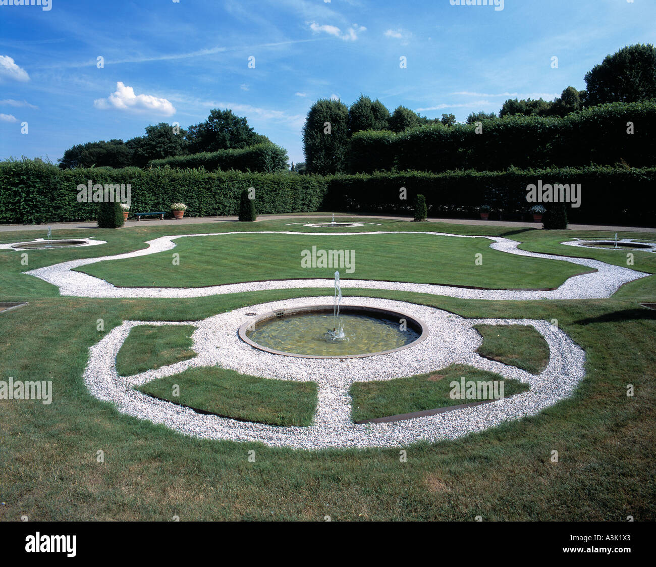 Grosser Garten der barocken Herrenhaeuser Gaerten in Hannover Stock